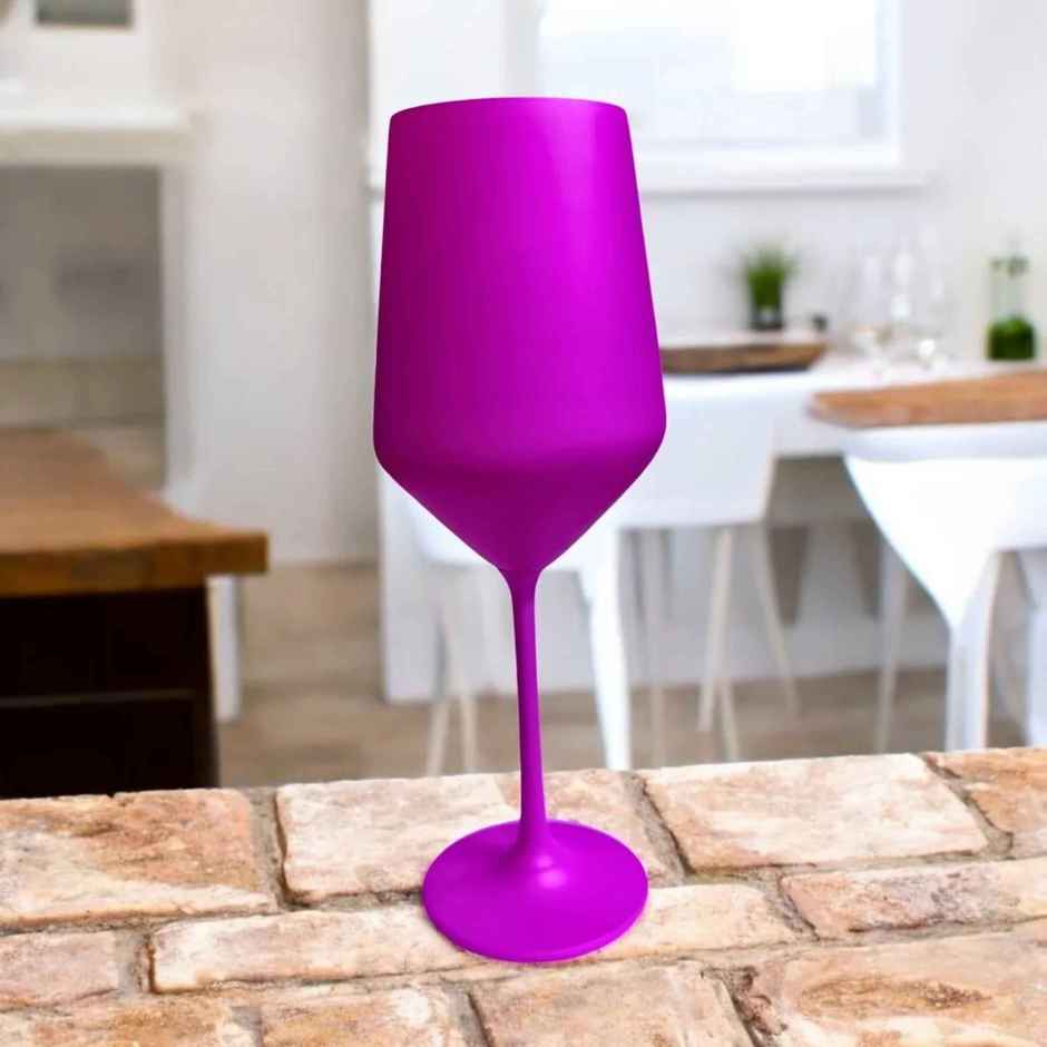 Pink Wine Glass | Party Wedding Multipurpose Glassware | Lead Free Crystal | Set of 2 | Bar Box