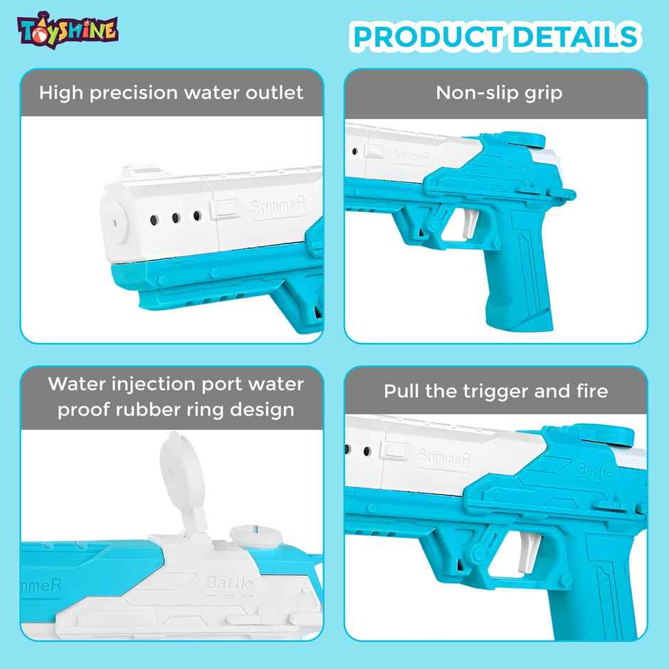 Toyshine Rechargeable Holi Water Gun | 60 ML Tank | Outdoor Fun For Kids