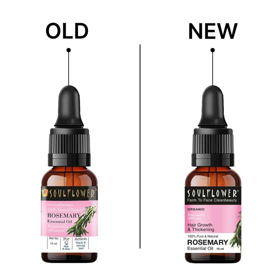 Soulflower Rosemary Essential Oil(15ml) & Soulflower Lavender Essential Oil(15ml) Combo