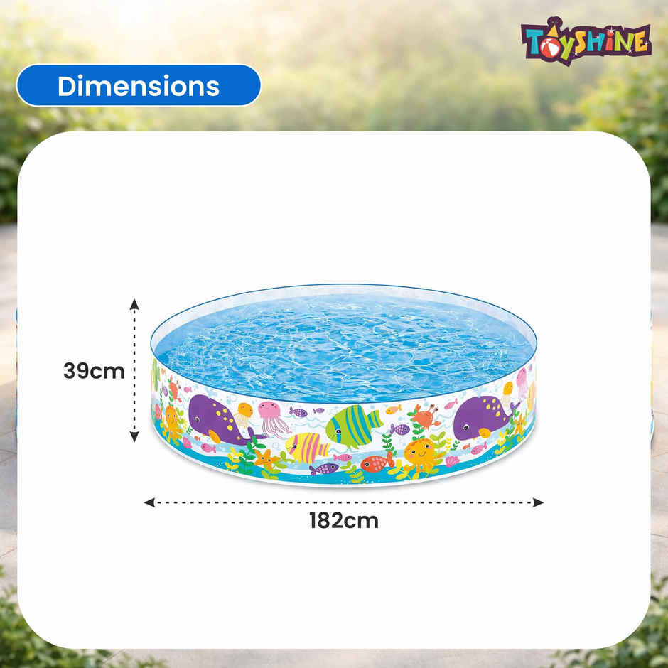 Toyshine Intex 4 Feet Kids Pool (Multicolour, 3-6 Years)