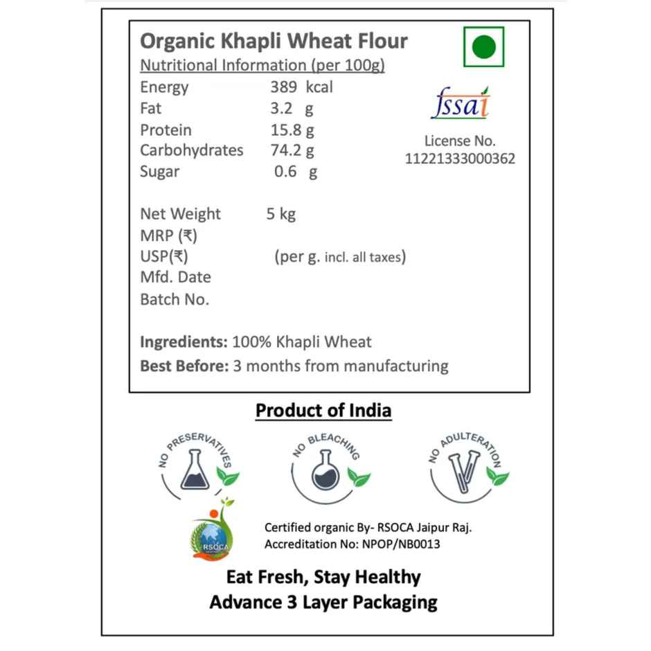 Earthen Story Organic Khapli Atta