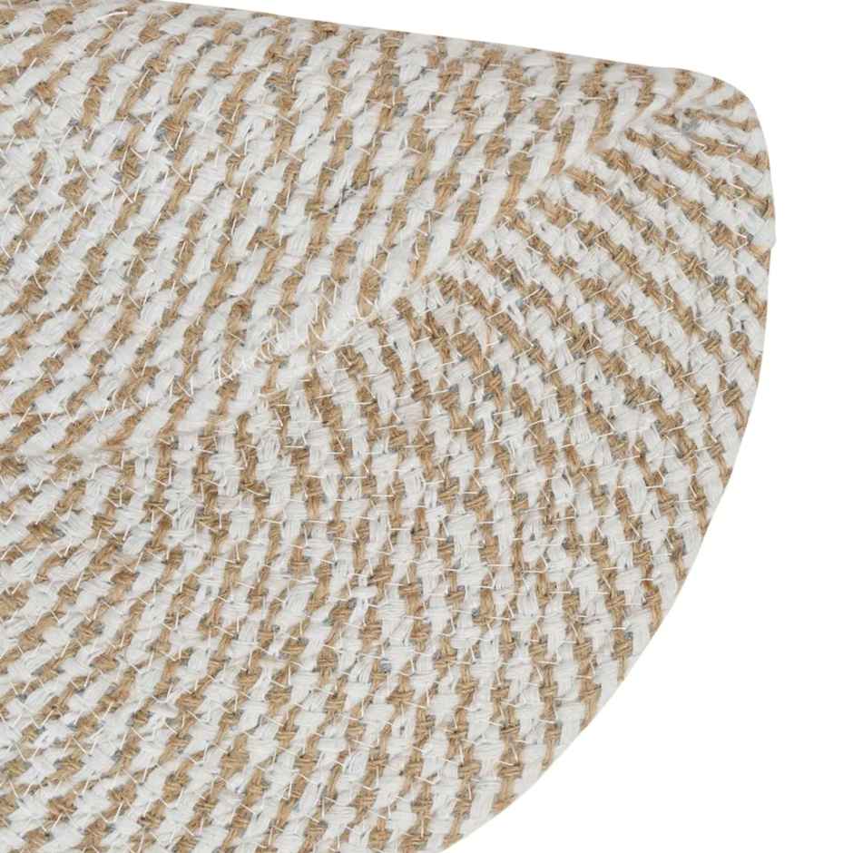 Hosta Homes Pure Cotton White & Beige Reversible Table Place Mats | Pack of 2