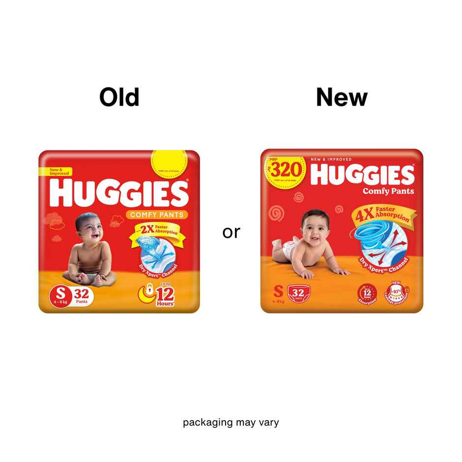 Huggies Comfy Baby Diapers | Pant Style | S | 32 pcs