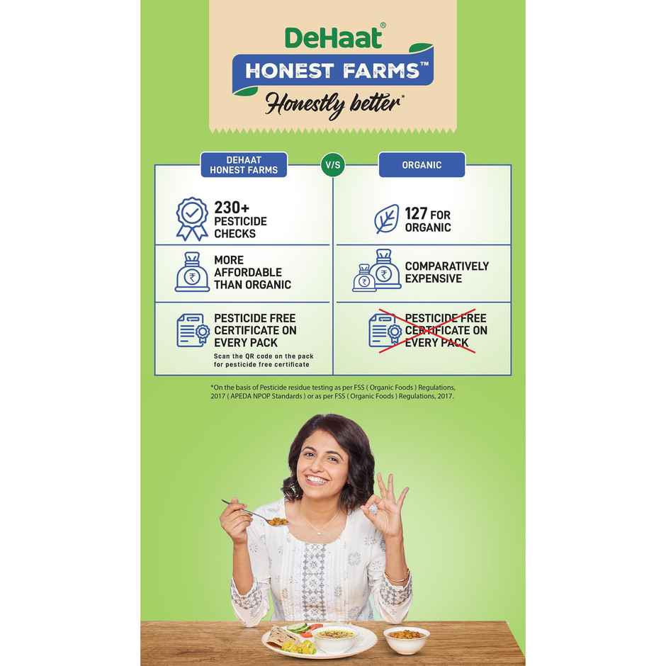 Dehaat Honest Farms Pesticide Free | Unpolished Masoor Dal