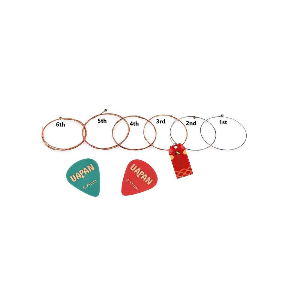 Uapan Acoustic Guitar 6 String & 2 Pick Set