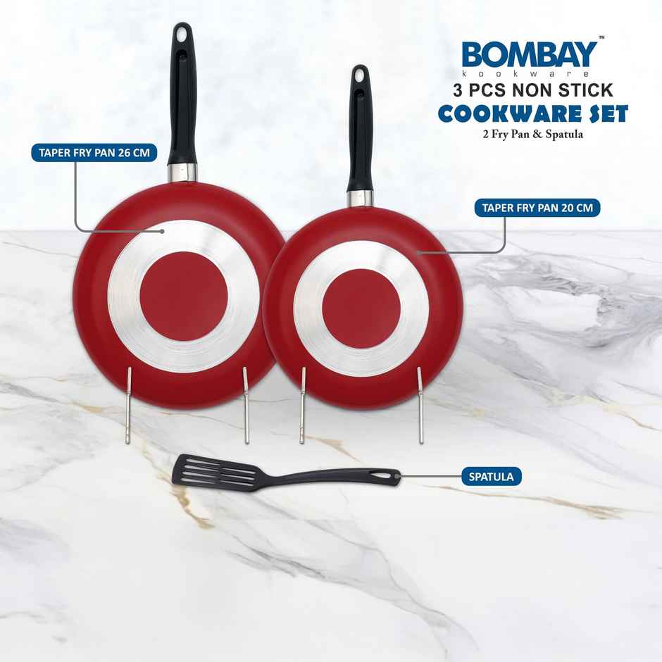 Bombay Kookware Set ( 2Fry Pan + Spoon )