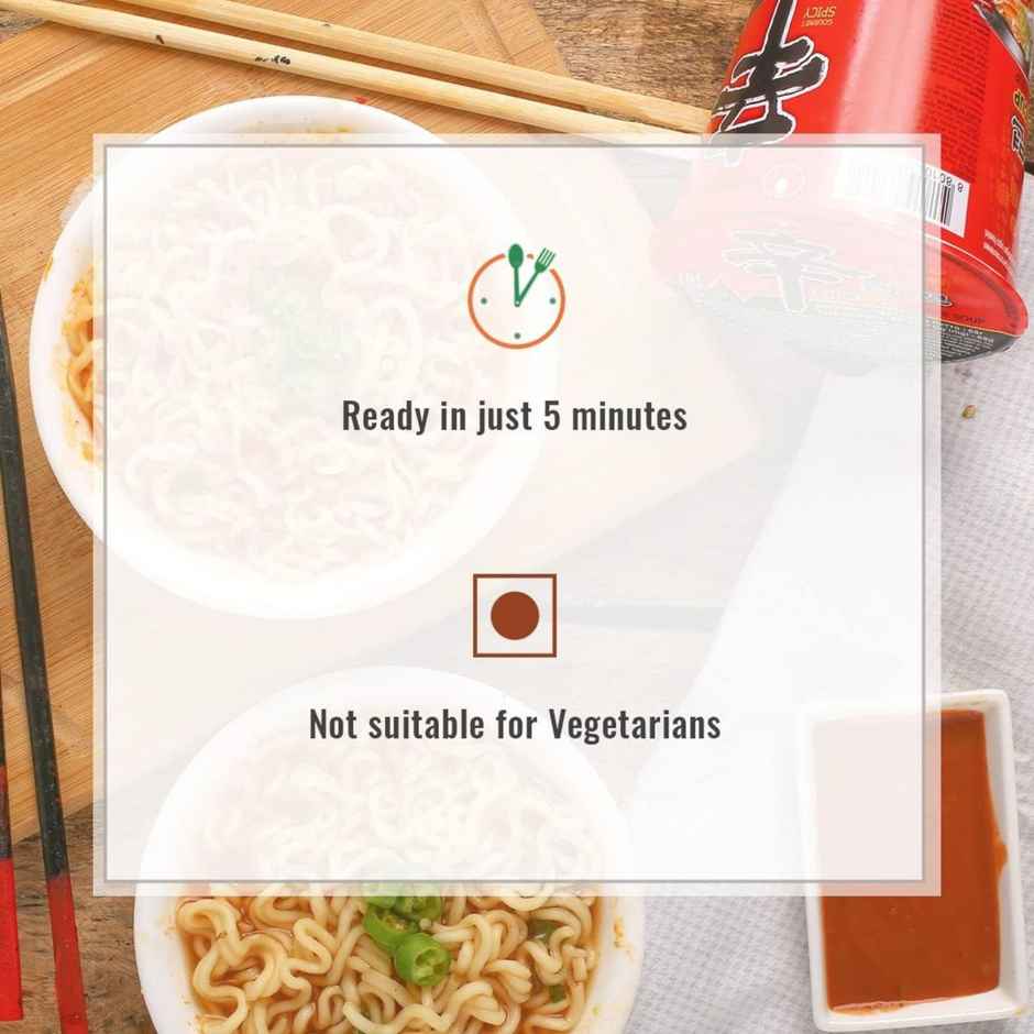 Nongshim Korean Shin Cup Noodle Soup Non Veg Combo