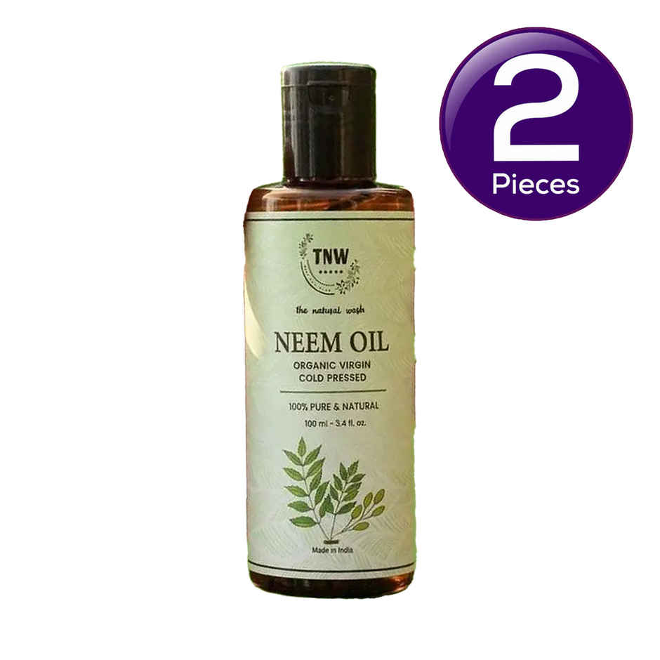 TNW The Natural Wash Pure Neem Oil for Hair & Skin - Controls Acne & Dandruff Combo