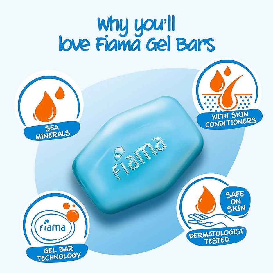Fiama Men Refreshing Pulse Gel Bar With Sea Minerals With Skin Conditioner Soap
