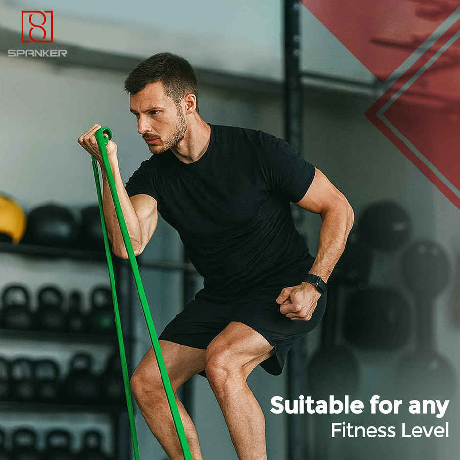 Spanker Sports 45mm Natural Rubber Resistance Band for Fitness, Yoga & Strength Training