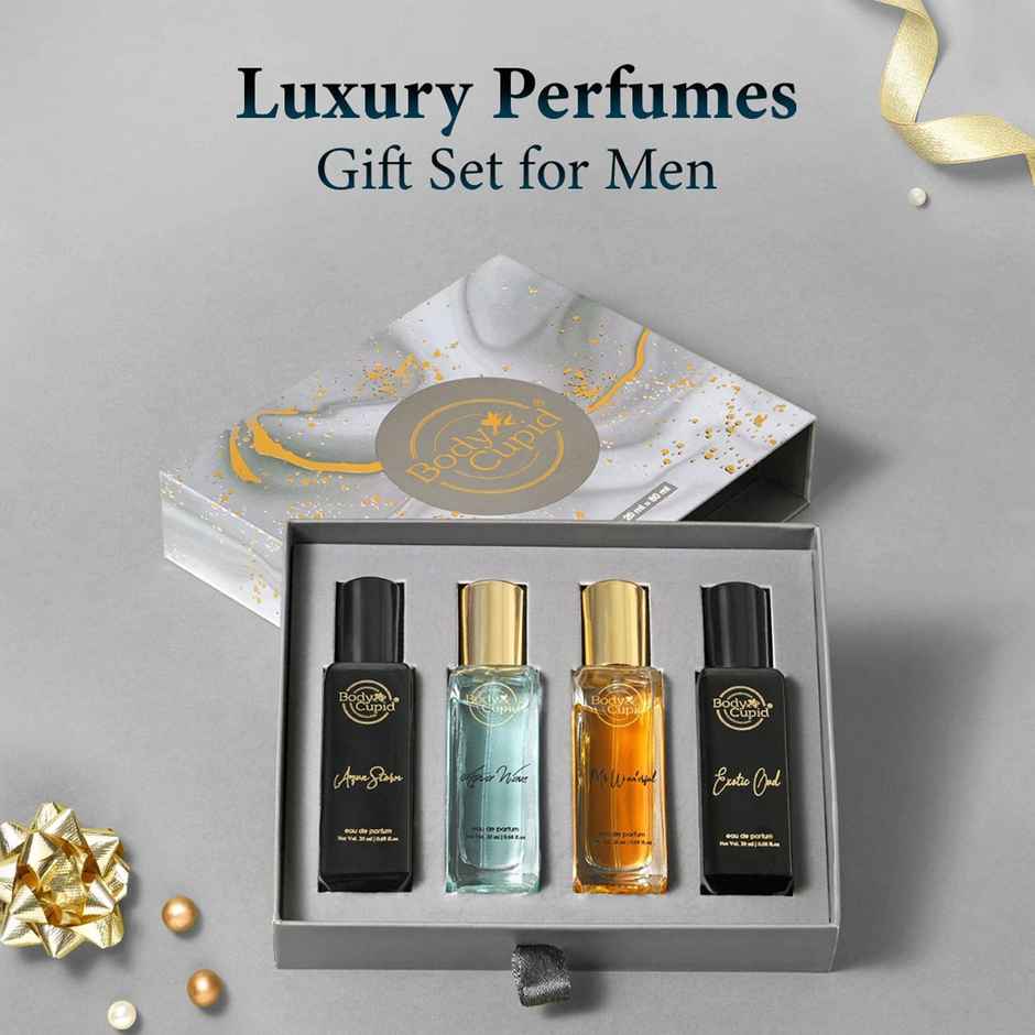 Body Cupid Luxury Perfume Gift Set for Men Long Lasting Fragrances - Pack of 4