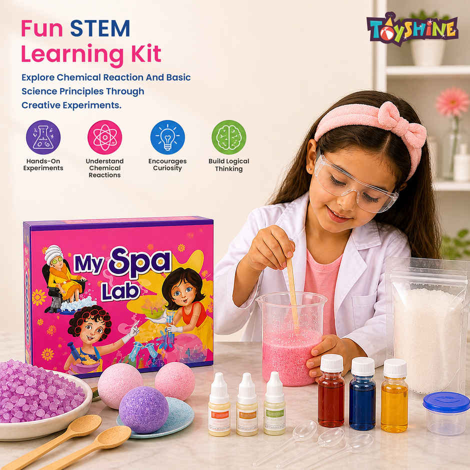 Toyshine My Spa Lab Diy Kit For Bath Bombs | Salts | Masks | Stem Fun For Kids | 6+ Years Old