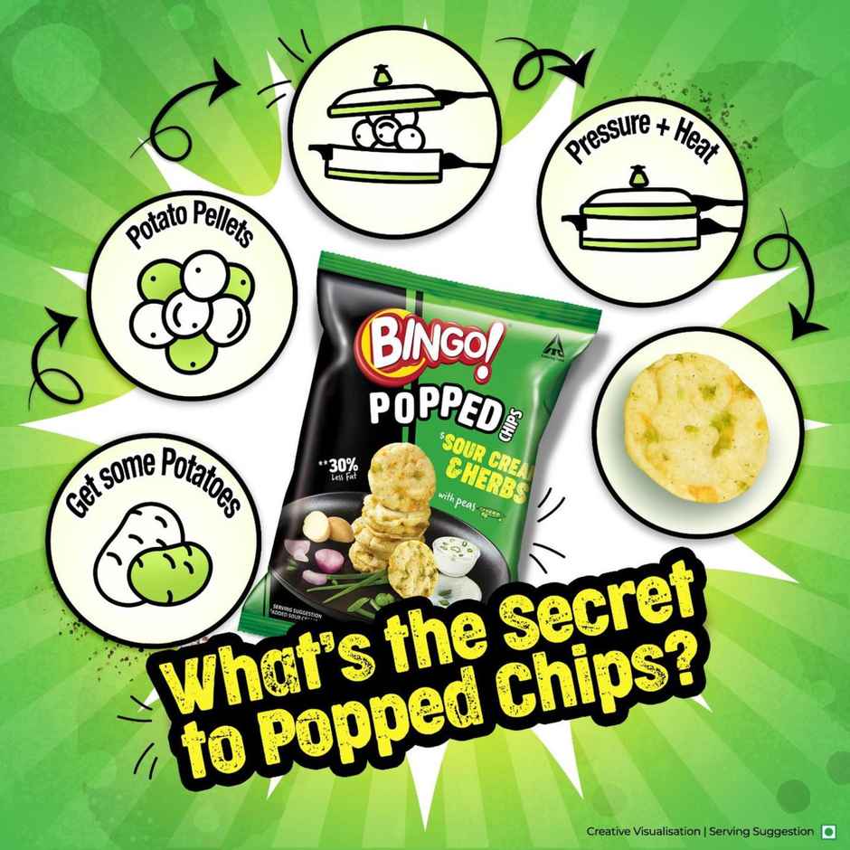 Bingo! Popped Chips Sour Cream & Herbs