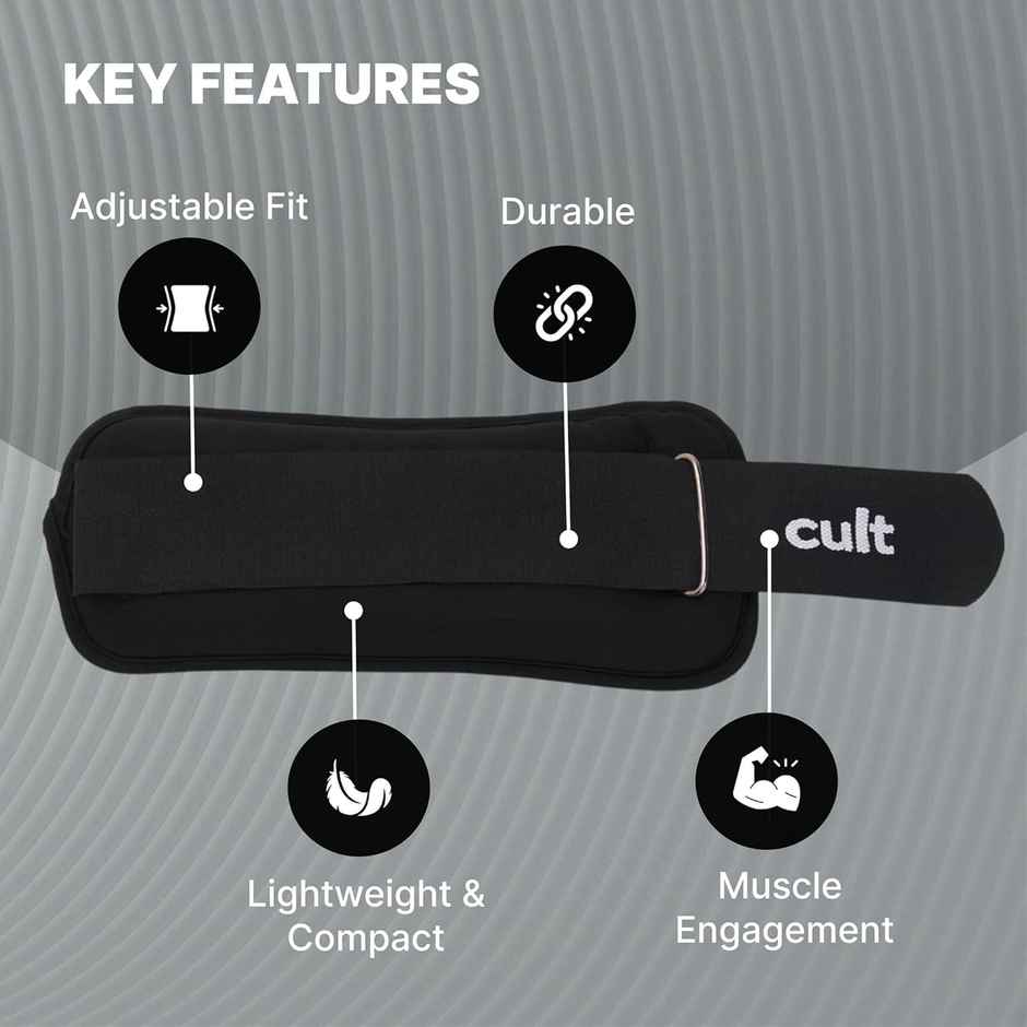 Cult Ankle Weight 1kg | Black