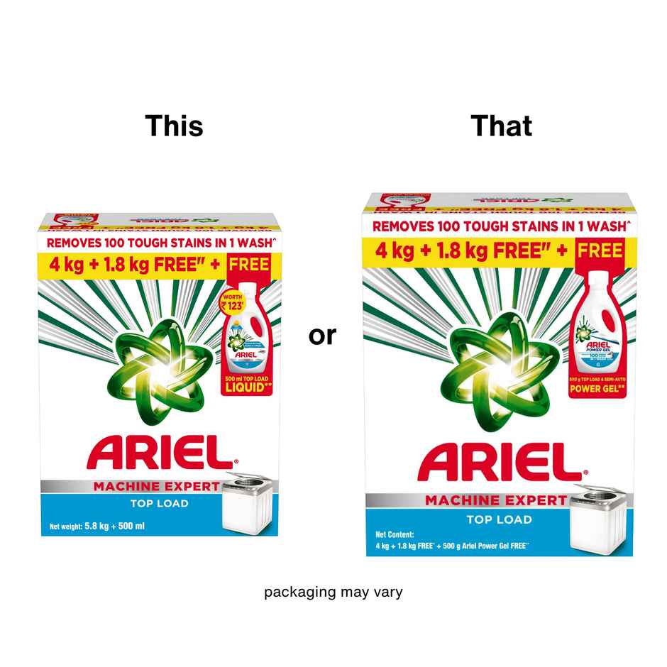 Ariel Matic Detergent Powder Top Load Liquid free|For Washing Machine