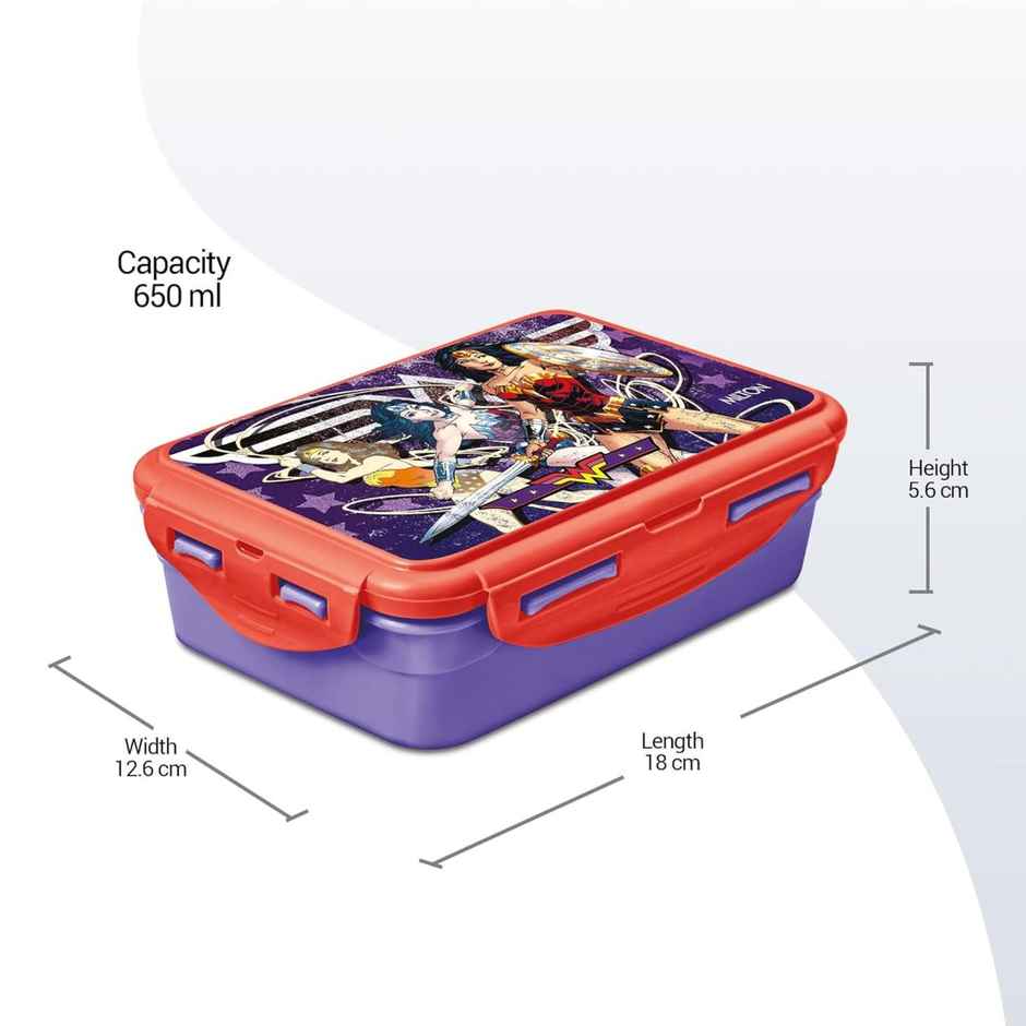 Milton Mini Fun Treat Super Hero Lunch Box (Purple/Brown, Pack Of 1)
