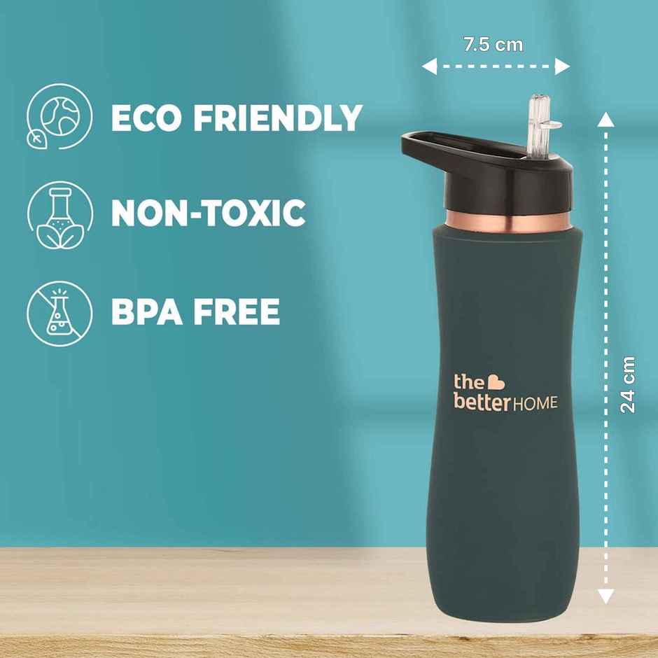 The Better Home Copper Water Bottle Sipper 700 ml With Antioxidant Properties-Teal
