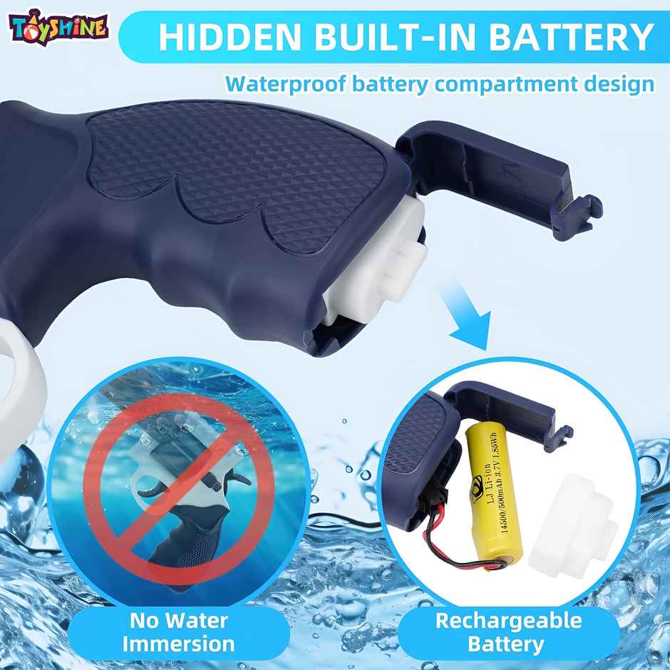 Pistol Shape Automatic Battery Operated Rechargeable Holi Water Gun | Toyshine
