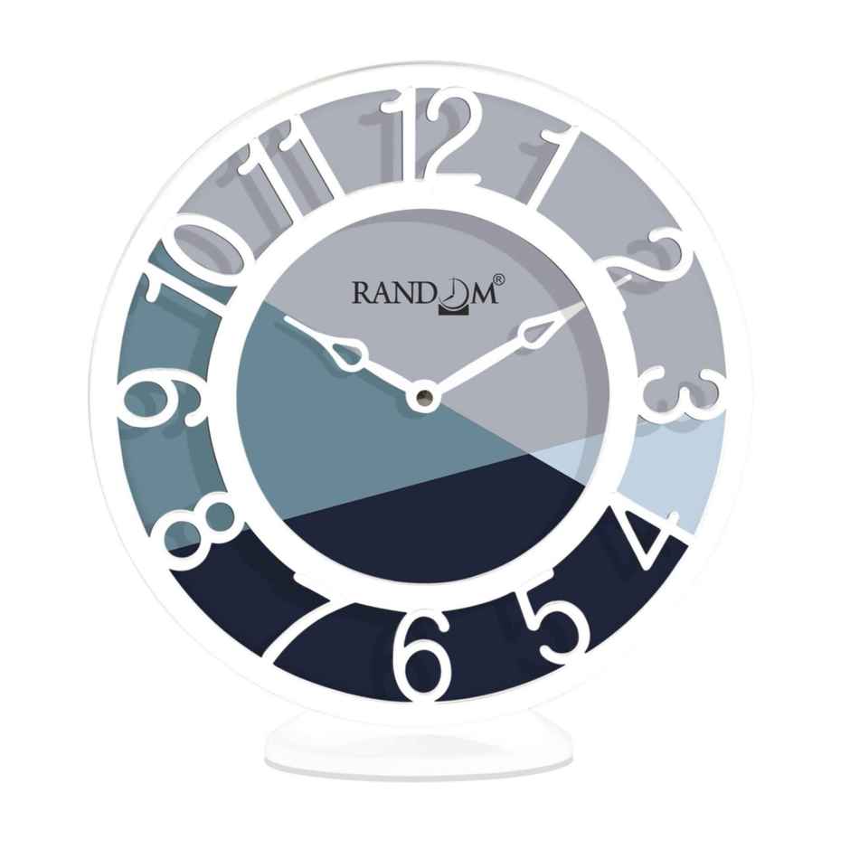 CasaCraft Pepperfry Table cum Wall Clock White Round Contemporary Modern Design for Decor Home
