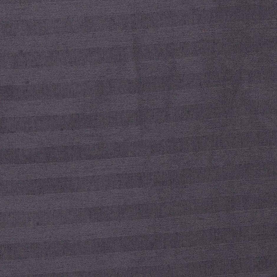 Hosta Homes Grey Striped 300 Tc Satin Cotton King Size Bed Sheet With 2 Pillow Covers