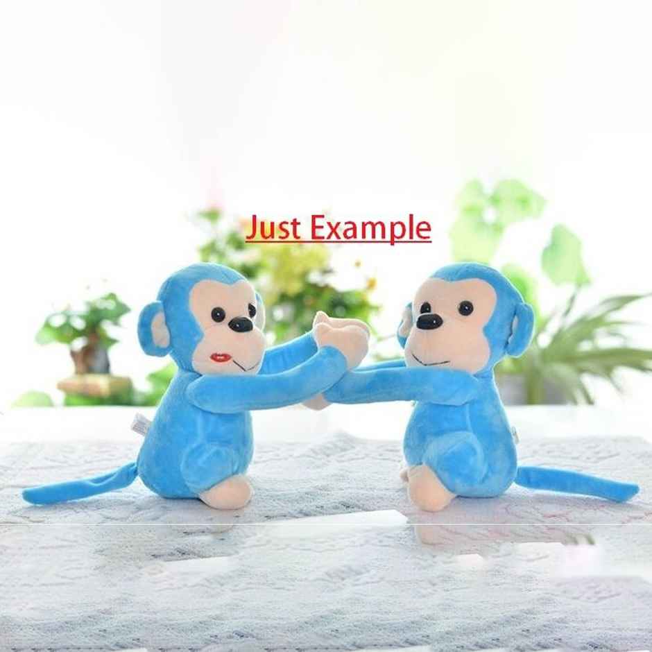 Babique Monkey's Cuddly Couple Plush Soft toy | Kids Birthday Gift | Pink