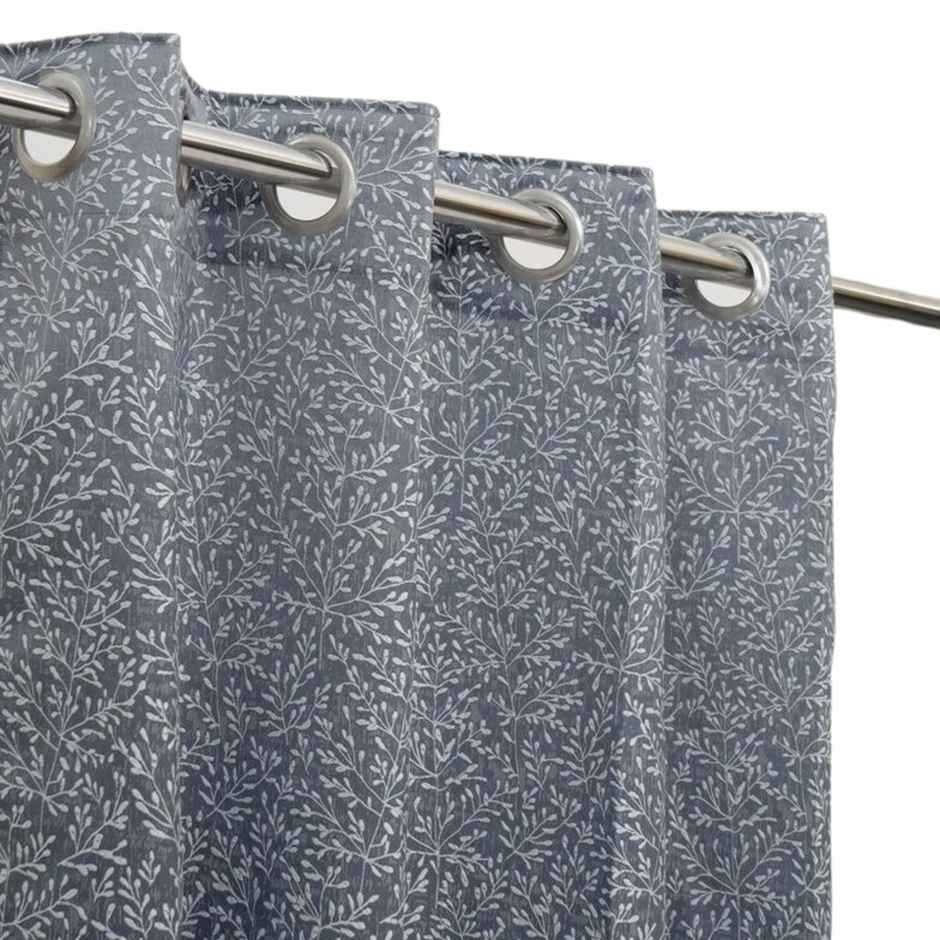 Florida Pearl 7 Feet Curtains for Living Room Bedroom Balcony Charcoal