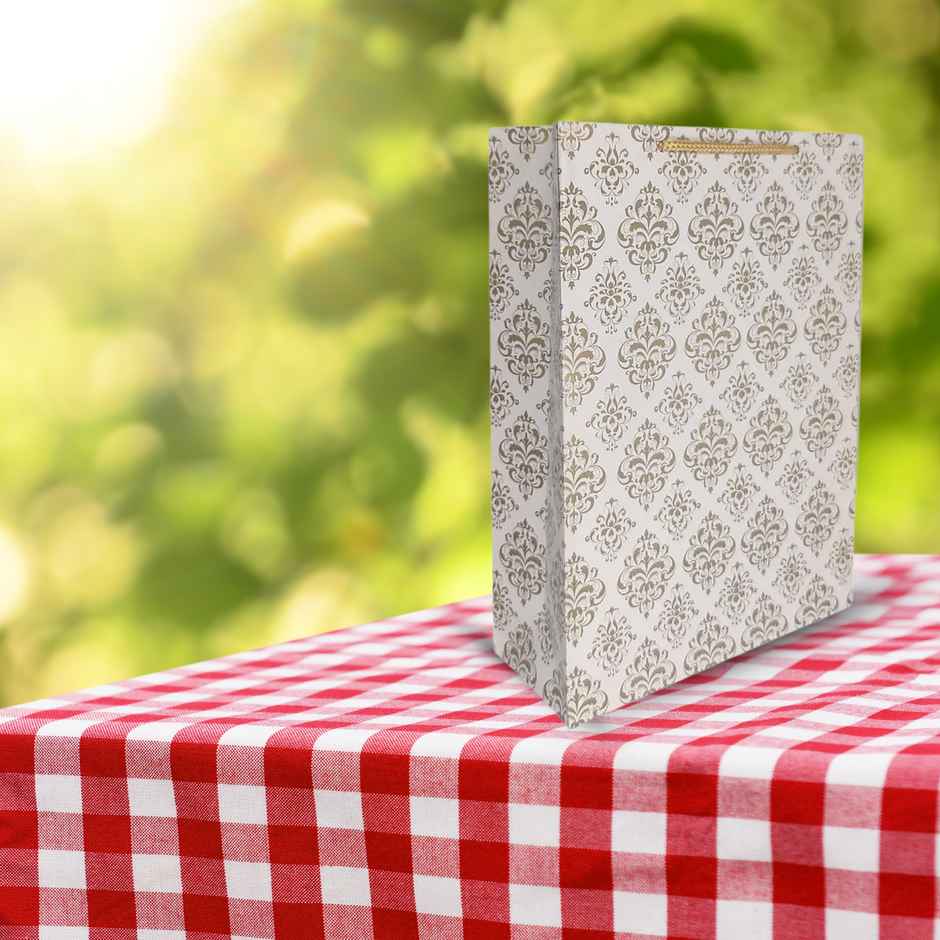 ABK Paper Gift Bag Single Bag - 12 x 8 x 3 Inches - Big Size (Colour May Vary)