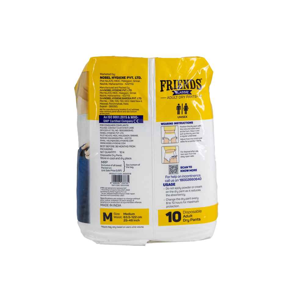 Friends Adult Diaper Pant | Classic Type | M | 25 - 48 inch