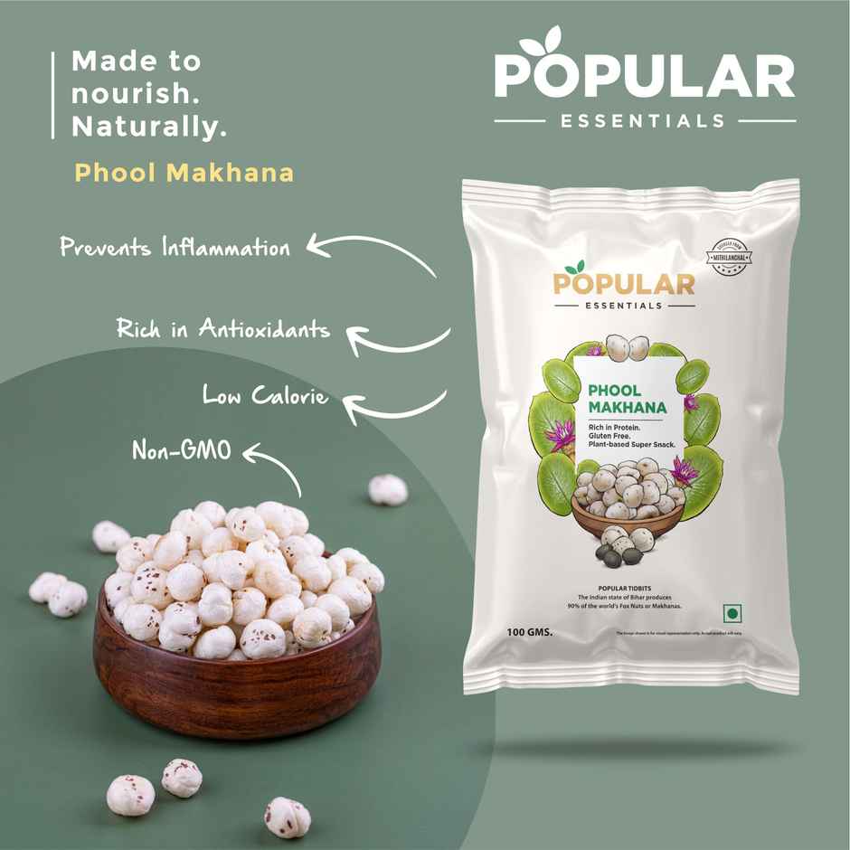 Popular Essentials Phool Makhana (Jumbo Size)