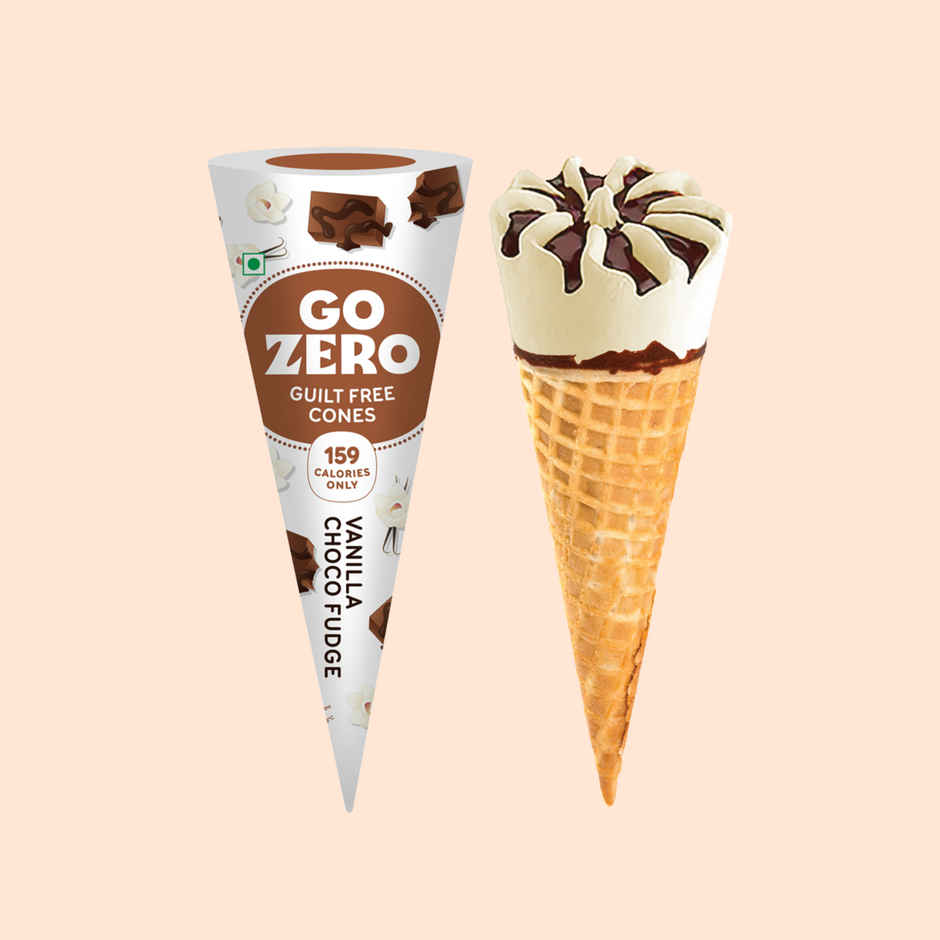 Go Zero Vanilla Choco Fudge Guilt Free Ice Cream Cone