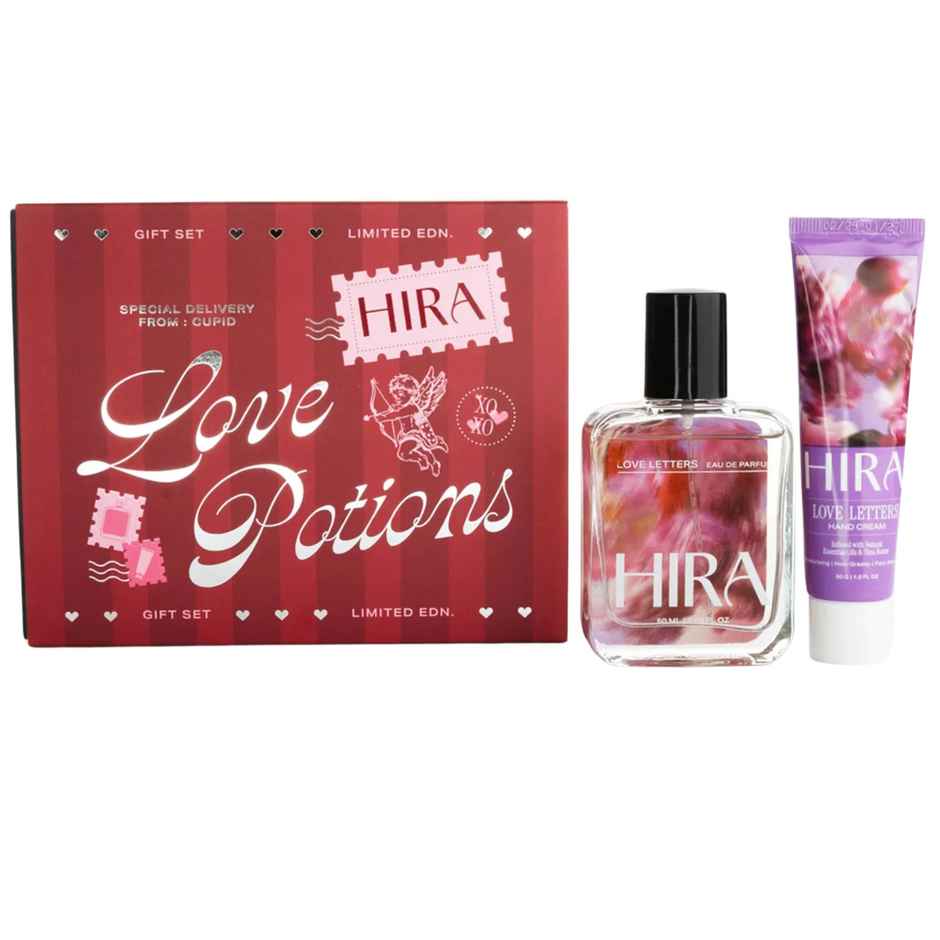 HIRA Women's Perfume & Hand Cream Gift Box | Love Letters Love Potions Edition | Gift for Her