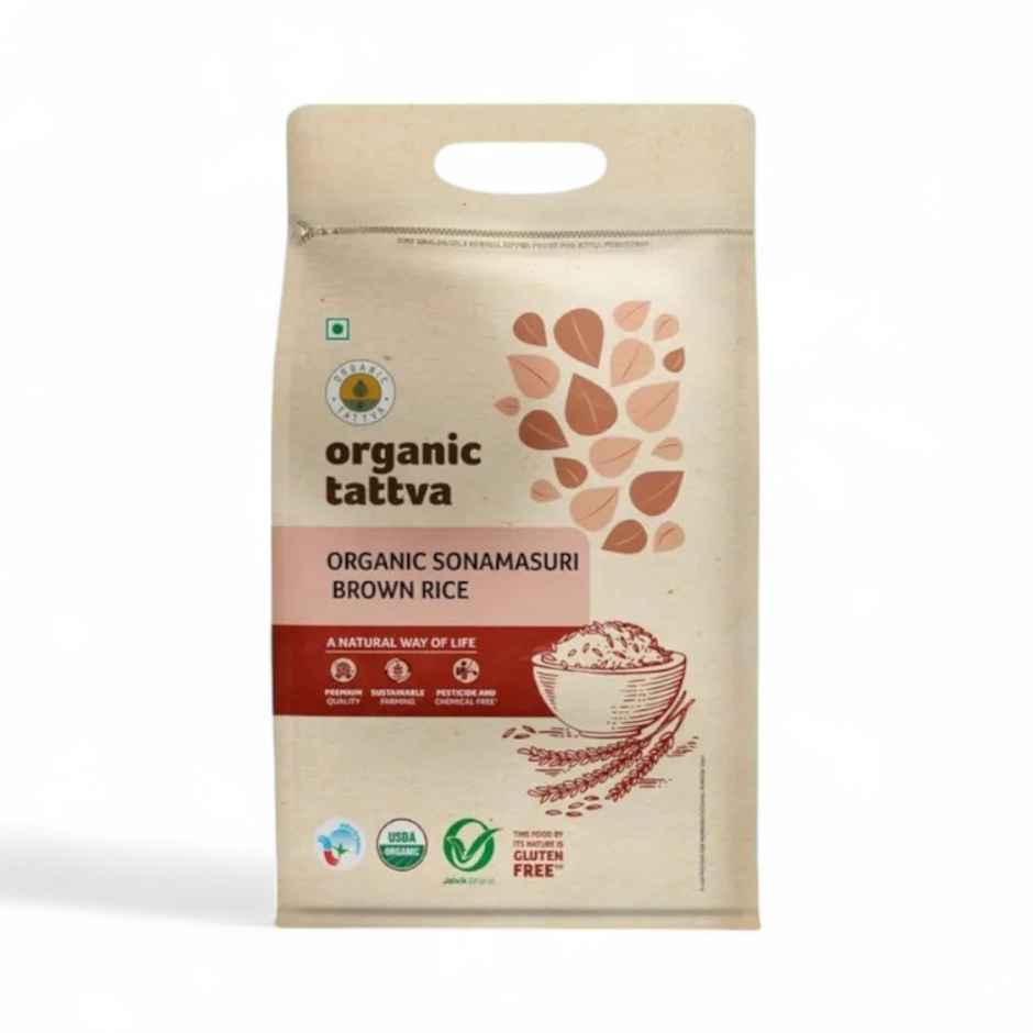 Organic Tattva Sonamasuri Rice Brown