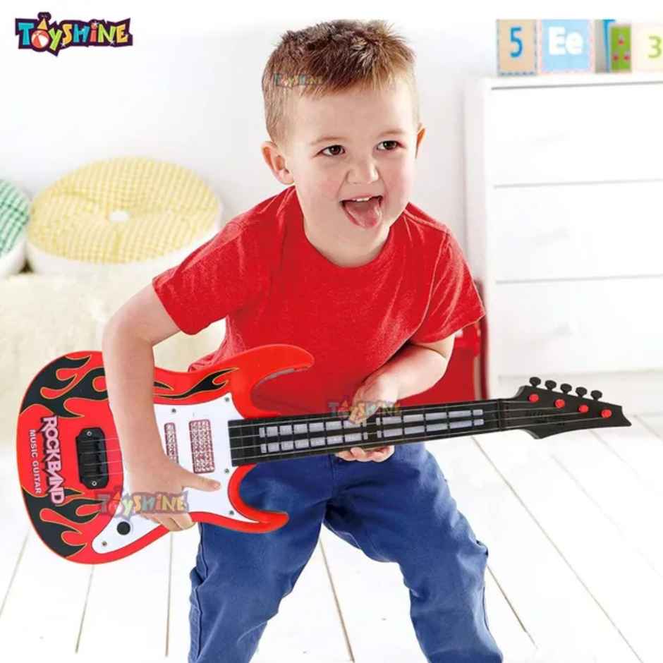 Toyshine Music And Lights Guitar Toy, Big Red (Colour May Vary)