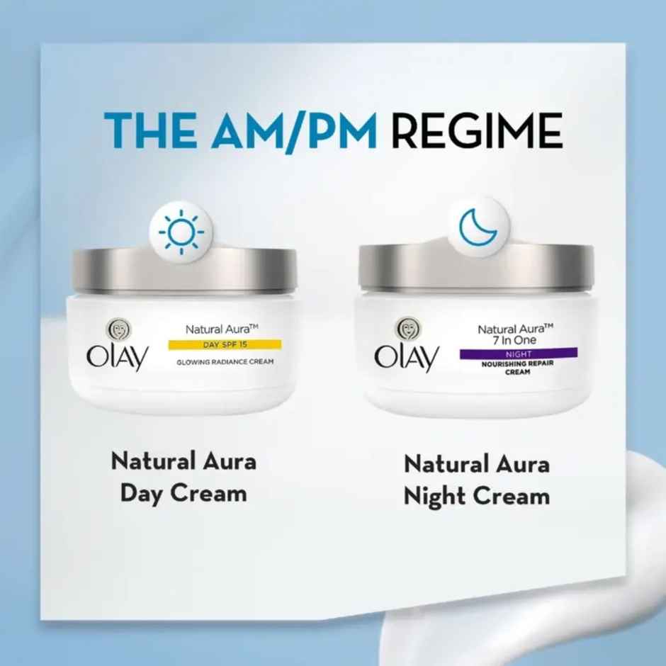 Olay Natural Aura Night Cream With Vitamin B3, Pro B5, E