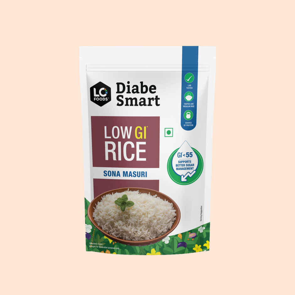 DiabeSmart Low Gi Rice - Sona Masoori Diabetic Care White Rice For Sugar Control