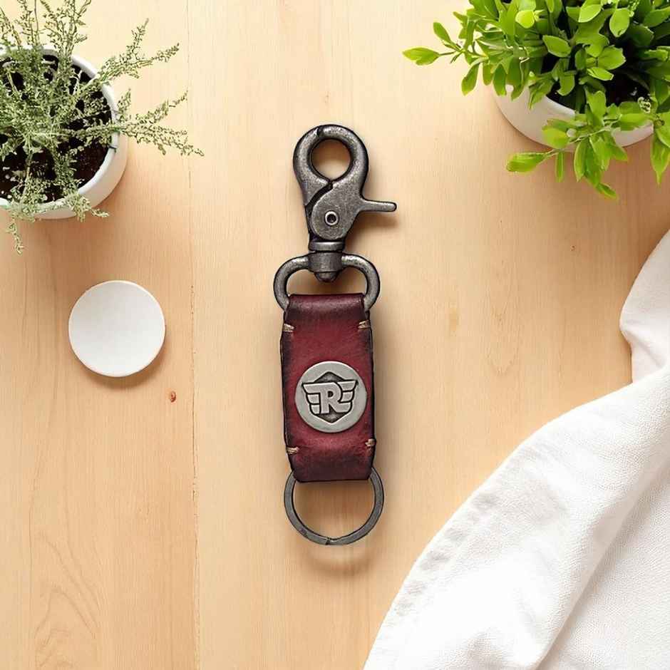 Royal Enfield Leather Key Chain | Red