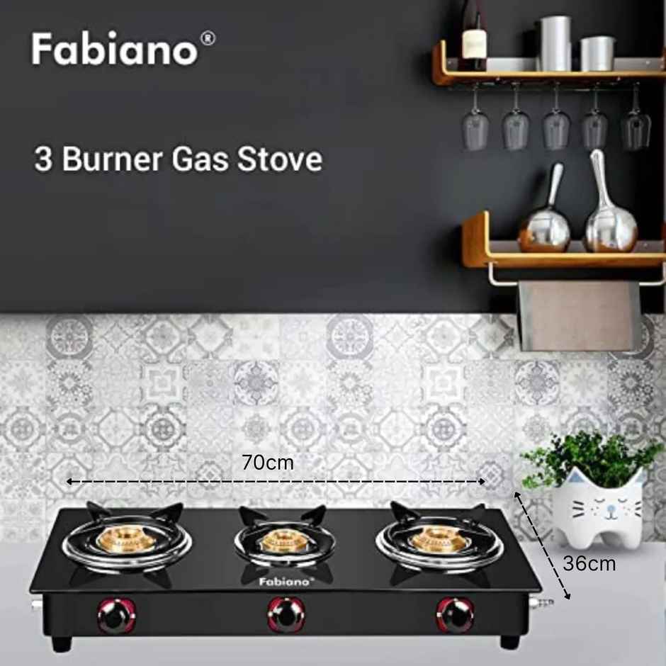 Fabiano 3 Burner Nano Gas Stove
