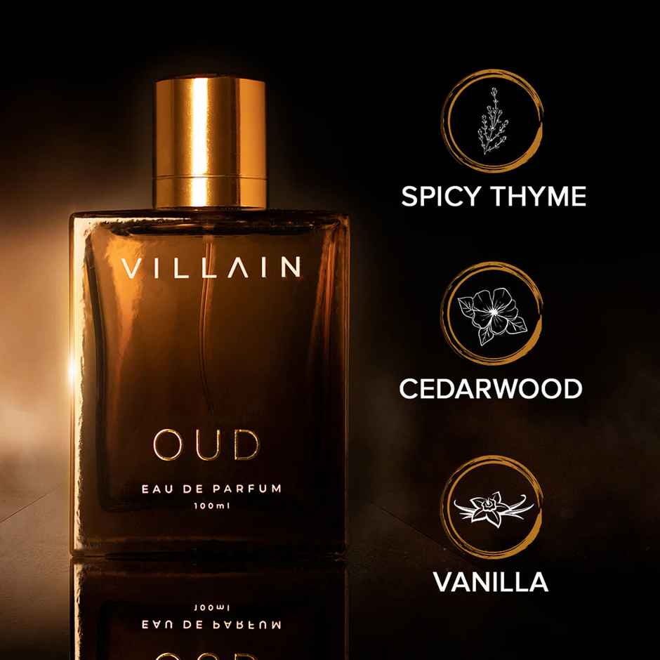 VILLAIN Oud Perfume for Men | Spicy Oud & Sandalwood EDP | Long Lasting