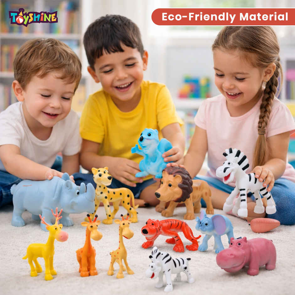 Toyshine Cartoon Style Animals Toy Figure (1+ Years)(Pack)
