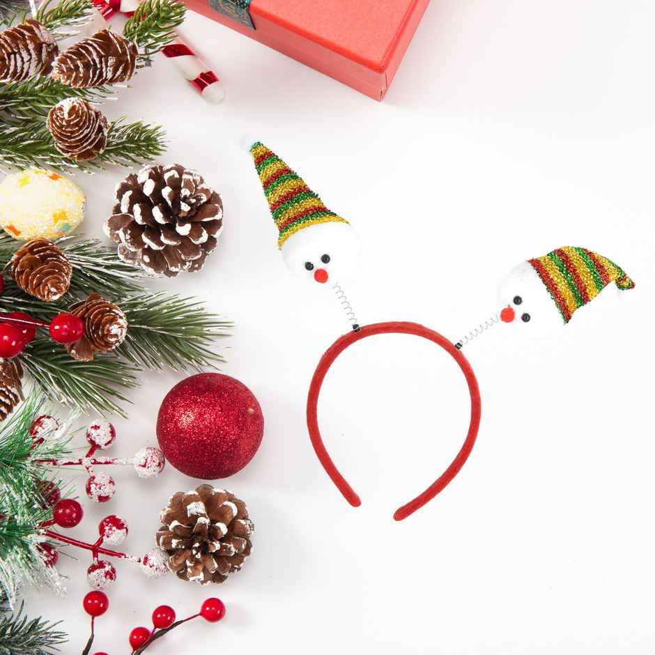 Christmas Snowman With Glitter Cap Hairband | Assorted | Gullak