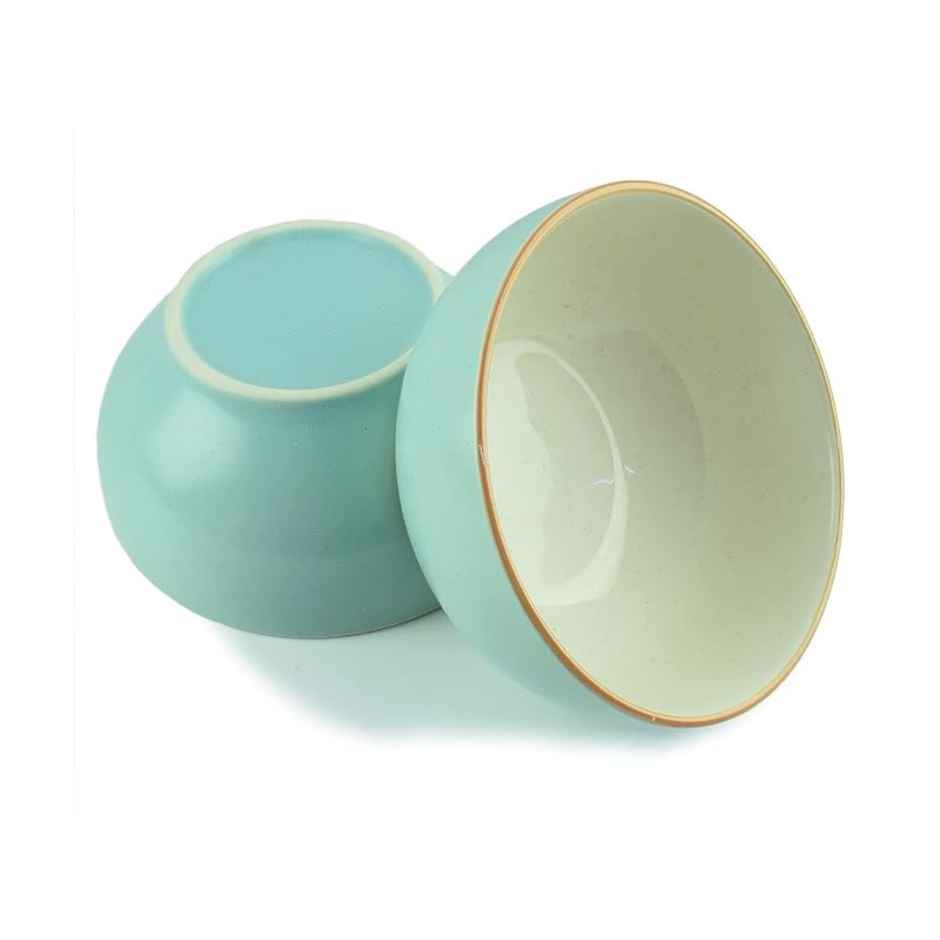 BAY6 Minto Series Round Melamine Veg/Curry Bowl -4.5"-GREEN SPEAKLESpeckle -Set of 2