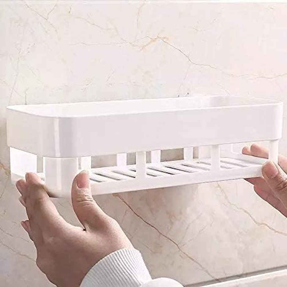 Perpetual Bathroom Organizer Shelf | Self-Adhesive Rack for Wall | Pack of 3