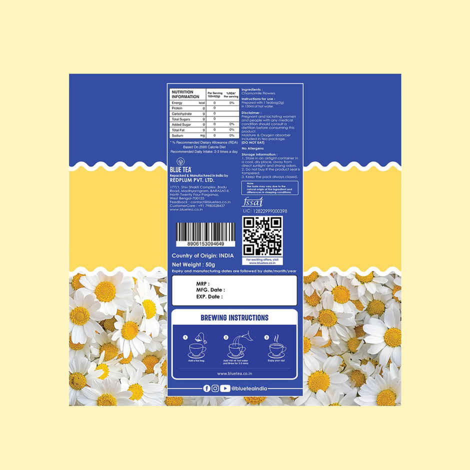 Blue Tea Chamomile Flower Herbal Tea