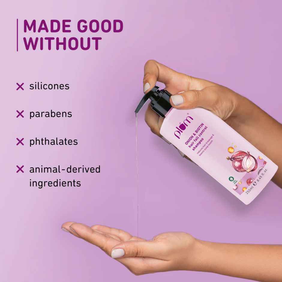 Plum Onion And Biotin Sulphate-Free & Paraben-Free Shampoo
