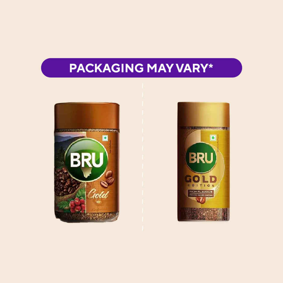 Bru Gold Edition | Premium Freeze Dried Coffee | Experience Intense Coffee Taste | Aromatic Instant Coffee