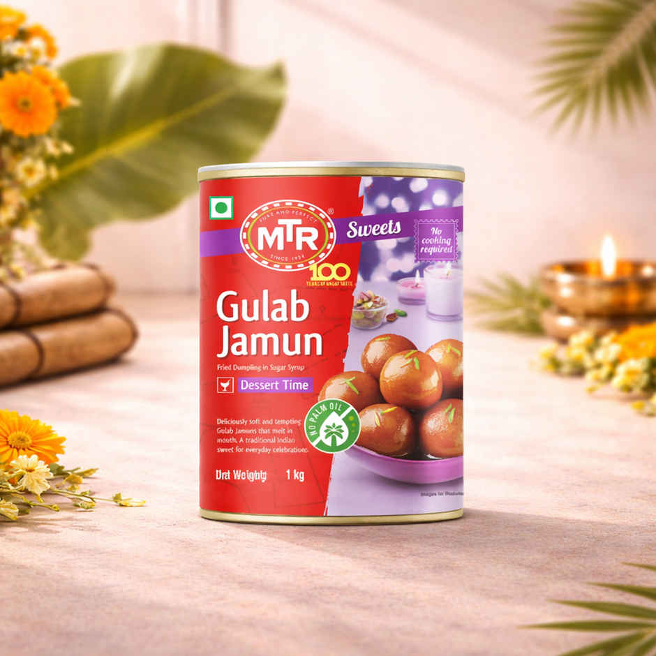 MTR Ready To Eat Gulab Jamun Tin | Soft & Sweet