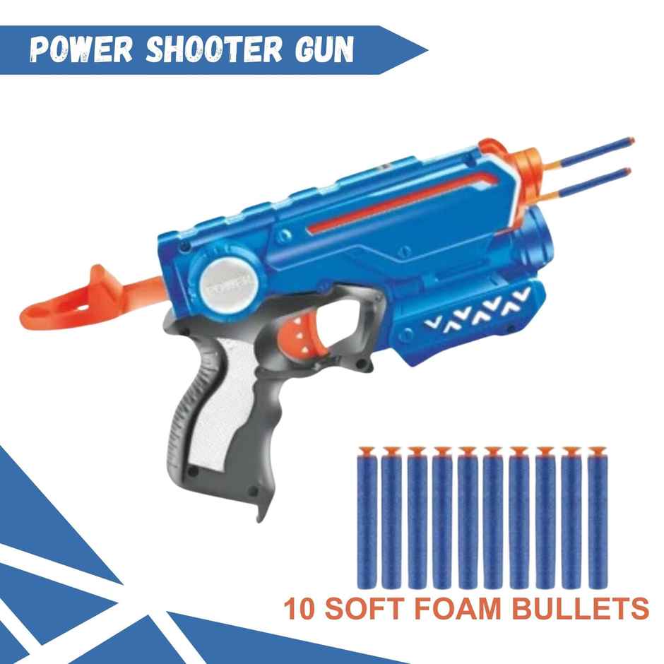 Fablue Foam Blaster Long Range Power Shooter Gun Toy With 10 Soft Foam Bullets | Toy Gun