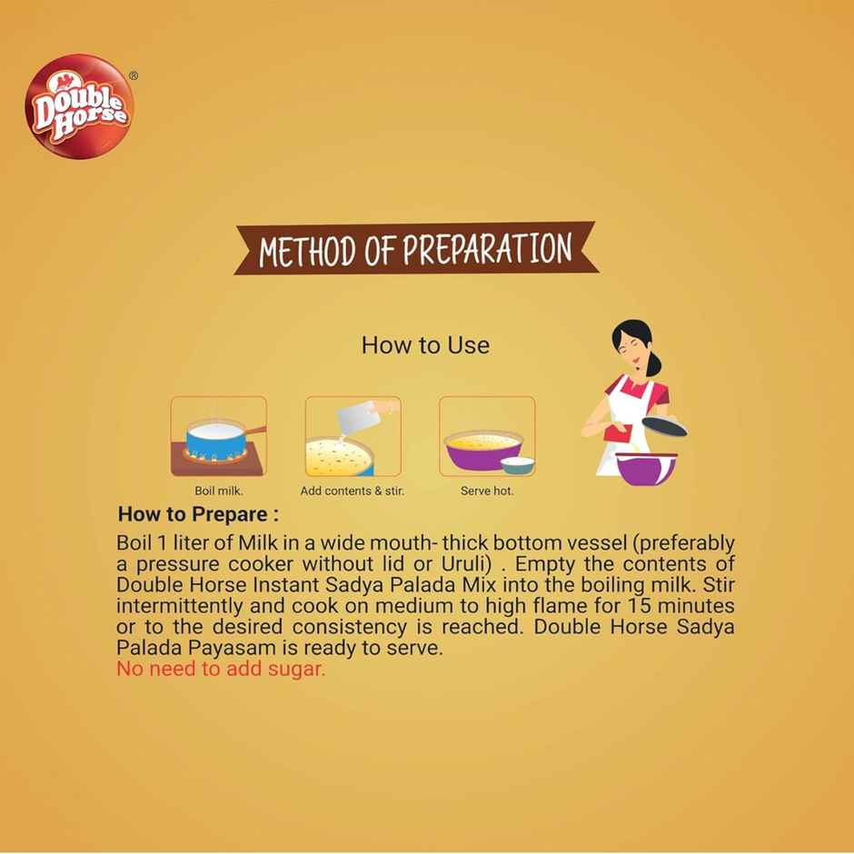 Double Horse Instant Sadya Palada Mix | Convenient & Easy