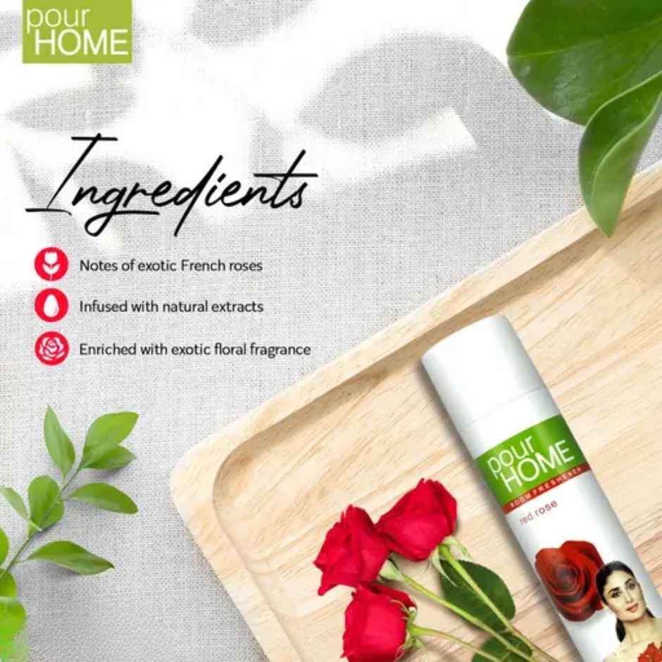 Pour Home Red Rose & Lovely Lavender Room Freshener Spray