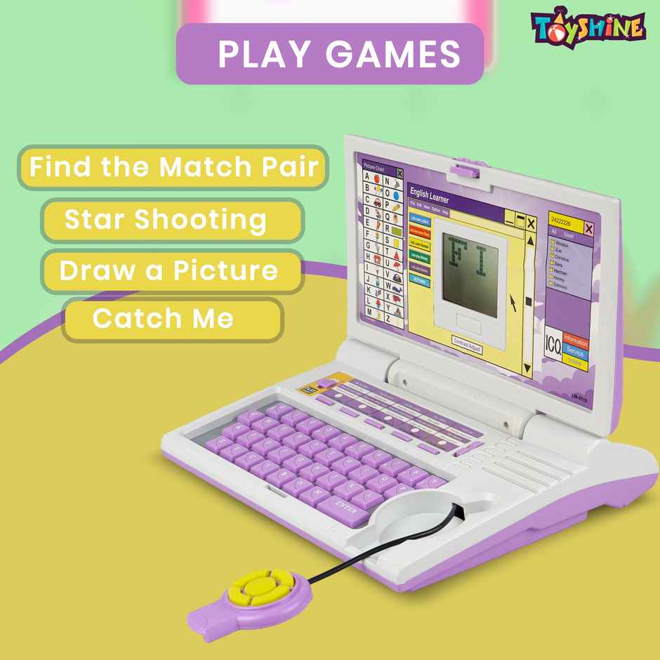 Toyshine Educational Laptop With 20 Activities for Kids 3+ | Purple
